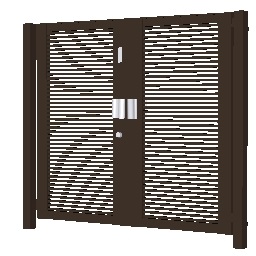 開き門扉AB_スマートロックシステム_FamiLock_YR1型